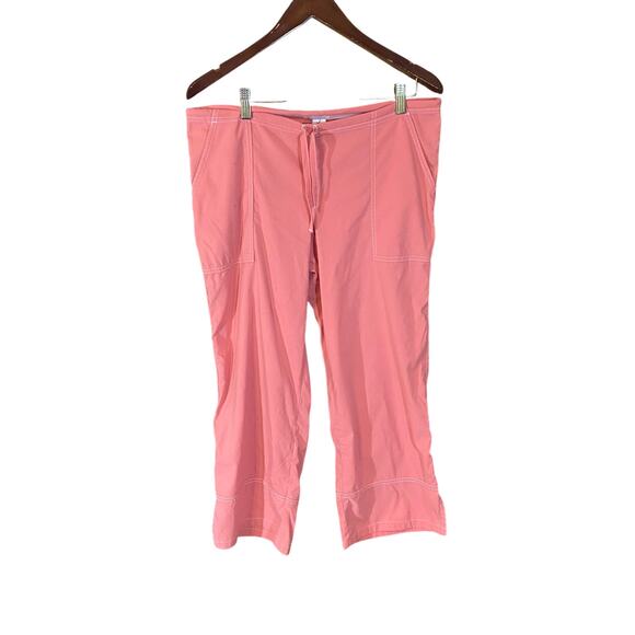 prAna Coral Pink Breathe Pants Women’s Large Made in USA Nylon Blend - Picture 1 of 8